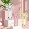 Portable Mini Handheld Fan with LED Display Rechargeable | https://www.bestnamebadges.com
