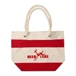 16 oz. Cotton Canvas Nautical Tote with Rope handles | https://www.bestnamebadges.com
