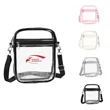 Durable PVC Clear Crossbody Purse Waterproof Stadium Bag | https://www.bestnamebadges.com