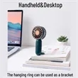 Mini Handheld Personal Small Desk Fan USB Rechargeable | https://www.bestnamebadges.com