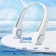 Rechargeable Bladeless Wearable Neck Fan Soft | https://www.bestnamebadges.com