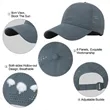 Quick Dry Sports Cap Athletic Mesh Adjustable Plain Hat | https://www.bestnamebadges.com