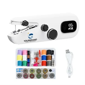 Mini Handheld Digital Display Rechargeable Sewing Machine | https://www.bestnamebadges.com