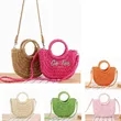 Womens Straw Beach Bag Woven Crossbody Shoulder  | https://www.bestnamebadges.com
