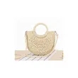 Womens Straw Beach Bag Woven Crossbody Shoulder  | https://www.bestnamebadges.com