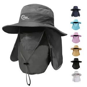 Men's Wide Brim Fishing Hat All Round Covered Sunscreen Cap