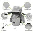 Men's Wide Brim Fishing Hat All Round Covered Sunscreen Cap | https://www.bestnamebadges.com