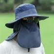 Men's Wide Brim Fishing Hat All Round Covered Sunscreen Cap | https://www.bestnamebadges.com