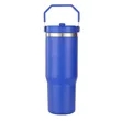 30 oz Stainless Steel Tumbler with Flip Straw and Handle | https://www.bestnamebadges.com