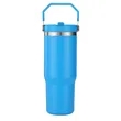 30 oz Stainless Steel Tumbler with Flip Straw and Handle | https://www.bestnamebadges.com