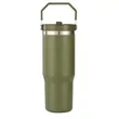 30 oz Stainless Steel Tumbler with Flip Straw and Handle | https://www.bestnamebadges.com