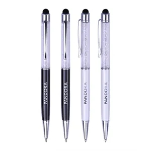 Gem Stone Metal Ballpoint Pen with Stylus & Cross Refill