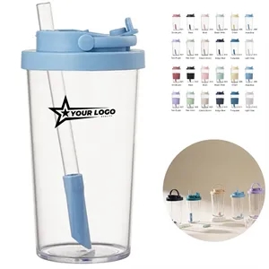 24 Oz. Straw Cup With Large Hole For Pearl Milk Tea | https://www.bestnamebadges.com