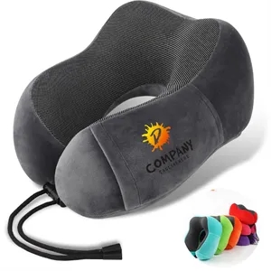 U-Shaped Pillow Memory Foam Airplane Nap Neck Protection | https://www.bestnamebadges.com