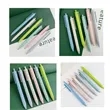 Wheat straw click ballpoint pen | https://www.bestnamebadges.com
