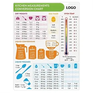 Kitchen Conversion Chart Refrigerator Magnet