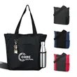 Nylon Shopping Tote with Zip Closure | https://www.bestnamebadges.com