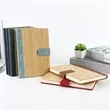 Bamboo Surface Magnetic Buckle Business Notebook | https://www.bestnamebadges.com