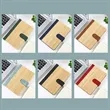 Bamboo Surface Magnetic Buckle Business Notebook | https://www.bestnamebadges.com
