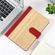 Bamboo Surface Magnetic Buckle Business Notebook | https://www.bestnamebadges.com
