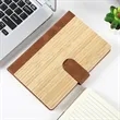 Bamboo Surface Magnetic Buckle Business Notebook | https://www.bestnamebadges.com