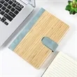 Bamboo Surface Magnetic Buckle Business Notebook | https://www.bestnamebadges.com