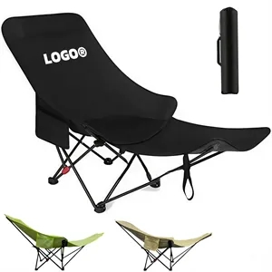 Foldable Outdoor Reclining Camping Chair With Footrest