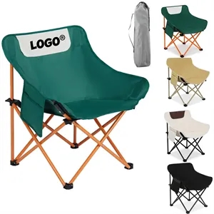 Foldable Outdoor Camping Chair With Side Pocket Storage