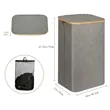 Bamboo Dirty Clothes Basket With Large Capacity Foldable | https://www.bestnamebadges.com