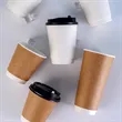 10Oz.Customizable Double-Walled Paper Coffee Cup with Lid | https://www.bestnamebadges.com