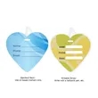 Heart-Shaped Luggage Tags With Strap | https://www.bestnamebadges.com