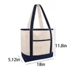 Foldable Portable Heavy Cotton Canvas Tote Bag In Stock | https://www.bestnamebadges.com