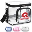Clear Lunch Bag Plastic Transparent Tote Work Office Picnic | https://www.bestnamebadges.com