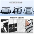 Clear Lunch Bag Plastic Transparent Tote Work Office Picnic | https://www.bestnamebadges.com