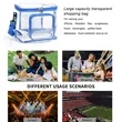 Clear Lunch Bag Plastic Transparent Tote Work Office Picnic | https://www.bestnamebadges.com