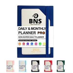 A5 Leather Planner with Pocket for Daily Organization