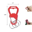 Aluminum Carabiner with 3 Key Rings and Bottle Opener | https://www.bestnamebadges.com
