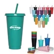 Large Capacity Heat-Resistant Plastic Tumbler with Straw Lid | https://www.bestnamebadges.com