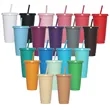 Large Capacity Heat-Resistant Plastic Tumbler with Straw Lid | https://www.bestnamebadges.com