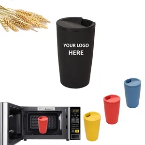 Reusable Wheat Straw Coffee Cup With Lid