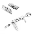Multi-Functional Folding Stainless Steel Camping Cutlery Set | https://www.bestnamebadges.com