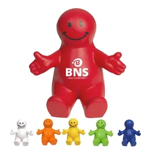 PU Smiley Stress Relief Squeeze Toy and Phone Stand