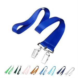 Custom Full Color Dye Lanyards with Double Bulldog Clips