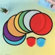 Foldable Flying Disc Fans Sublimation Polyester In Stock | https://www.bestnamebadges.com