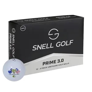 Snell PRIME 3.0 Golf Balls with Custom Imprints | https://www.bestnamebadges.com