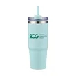 30oz. Dual Wall Stainless Steel & PP Tumbler with Clear Lid | https://www.bestnamebadges.com