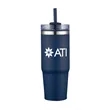 30oz. Dual Wall Stainless Steel & PP Tumbler with Clear Lid | https://www.bestnamebadges.com