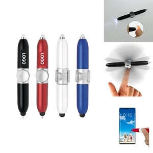 LED Spinner Stress Relief Fingertip Gyro Ball-Point Pen
