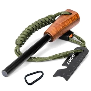 Survival Fire Starter Kit with Paracord Handle