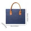 Canvas Laptop Bag with Leather Handles | https://www.bestnamebadges.com
